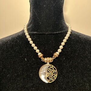 Kirks Folly white moon necklace